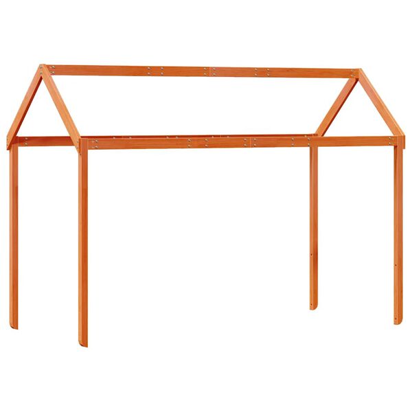 vidaXL Kinderbedhuisje 207x95,5x159 cm massief grenenhout wasbruin