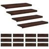 vidaXL Traplopers 16 st 80 x 25 x 2 cm Donkerbruin Massief beukenhout