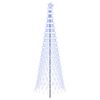 vidaXL LED Kerstboom 300 cm 350 LED's Blauw IJzer Zwart