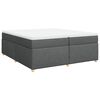 vidaXL Boxspring met matras stof donkergrijs 200x200 cm