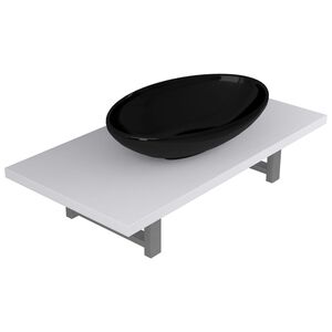 vidaXL 2-delige Badkamermeubelset keramiek wit