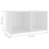 vidaXL Tv-meubelen 2 st 72x35x36,5 cm bewerkt houthoogglans wit