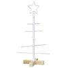 vidaXL Metalen kerstboom met standaard KUOPIO 60 cm Staal Wit