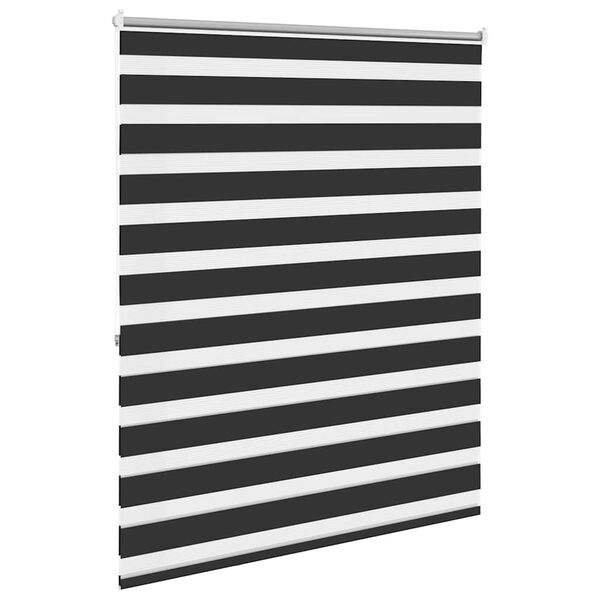 vidaXL Zebra rolgordijn 140,9 x 175 cm stofbreedte 136,7 cm zwart