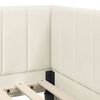 vidaXL Hoekbedframe met hoofdeinde Cr&egrave;me 90 cm x 200 cm Fluweel