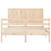 vidaXL Bedframe met hoofdbord massief hout 140x190 cm