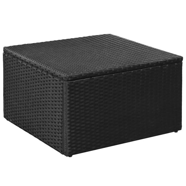 vidaXL 4-delige Loungeset poly rattan zwart en grijs