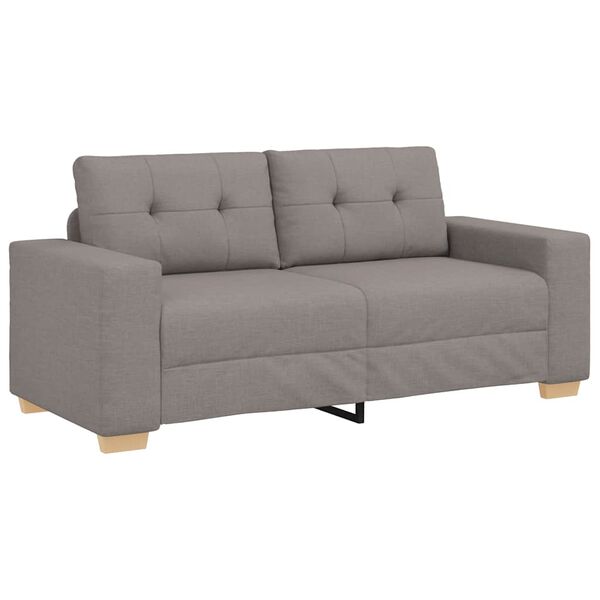 vidaXL Loveseat Bank Taupe 140 cm Stof