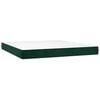 vidaXL Boxspring met matras fluweel donkergroen 160x200 cm