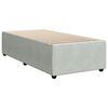 vidaXL Boxspring met matras fluweel lichtgrijs 80x200 cm