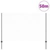 vidaXL Hek met Paal Grijs 1,5 x 50 m Staal en PVC