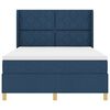 vidaXL Boxspring bed met matras Blauw 140 x 190 cm Stof