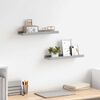 vidaXL Fotoplanken 2 st 40x9x3 cm MDF grijs