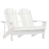 vidaXL Tuinstoel 2-zits Adirondack massief vurenhout wit