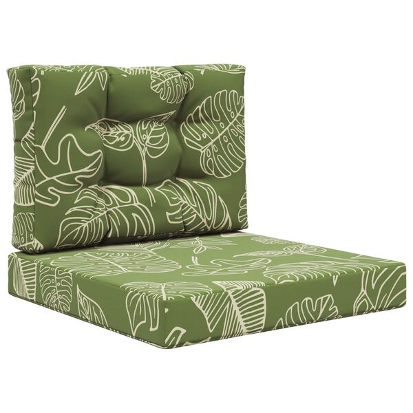 vidaXL Buiten bankkussen 2 pcs Bladontwerp Polyester