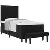 vidaXL Boxspringbed met hoofdeinde Zwart 100 x 200 cm Stof