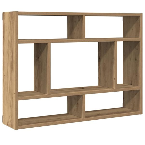 vidaXL Wandschap 75x16x55 cm bewerkt hout artisanaal eikenkleur