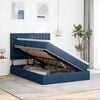 vidaXL Opbergbed met LED met matras Blauw 140 x 190 cm Polyester