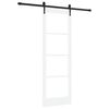 vidaXL Schuifdeur Wit 73,5 x 211 cm Massief grenenhout en glas
