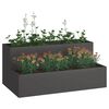 vidaXL Tuin Bloempot Zwart 100 x 60 x 45 cm Koudgewalst staal