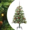 vidaXL Kunstkerstboom 150 LED's Warmwit PVC en Metaal Groen