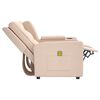 vidaXL Massagestoel 2-zits verstelbaar met bekerhouder crèmekleurig