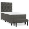 vidaXL Boxspring met matras fluweel donkergrijs 100x200 cm