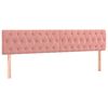vidaXL Boxspring met matras en LED fluweel roze 180x200 cm