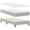 vidaXL Boxspringbed met matras Lichtgrijs 90 x 200 cm Fluweel