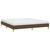 vidaXL Bedframe zonder matras stof donkerbruin 180x200 cm