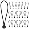 vidaXL Bungee Koorden met Ballen 24 st Zwart 4 mm x 22 cm