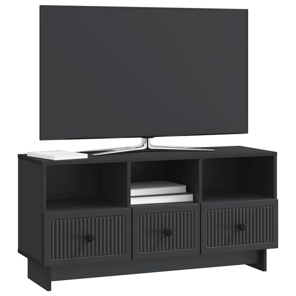 vidaXL TV-kast met lade Zwart 102 x 34,5 x 50 cm Bewerkt hout