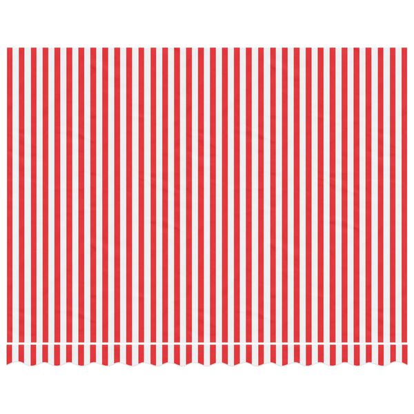 vidaXL Vervangingsdoek voor luifel gestreept 3,5x2,5 m rood en wit