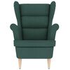 vidaXL Fauteuil 74x84x100 cm stof donkergroen