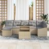 vidaXL Tuin Sofa Set met kussen met opslag 8 pcs Beige en Licht Grijs