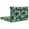 vidaXL Buiten bankkussen 2 pcs Bladpatroon Polyester