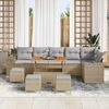 vidaXL Tuin Sofa Set 10 pcs Beige en Licht Grijs poly rattan