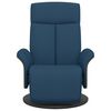 vidaXL Fauteuil verstelbaar met voetensteun stof blauw