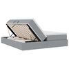 vidaXL Opbergbed met matras Lichtgrijs 200 x 200 cm Polyester
