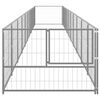 vidaXL Hondenkennel 10 m² staal zilverkleurig