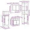vidaXL Badkamermeubelset met plank 4 pcs Sonoma Eiken Bewerkt hout