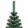 vidaXL Kunstmatig Voorverlicht Kerstboom Groen 120 cm PVC en Metaal