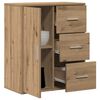 vidaXL Dressoir met lade Artisan Eiken 60 x 31 x 70 cm Bewerkt hout