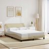 vidaXL Bedframe "Dover" 120x200 cm stof cr&egrave;mekleurig