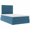 vidaXL Opslag bed met matras met matras Blauw 120 x 190 cm Fluweel