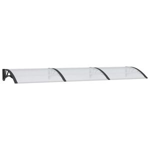 vidaXL Deurluifel 300x75 cm polycarbonaat zwart en transparant