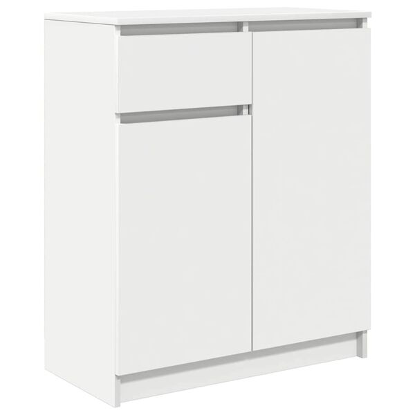 vidaXL Dressoir met lade 71x35x84 cm spaanplaat wit