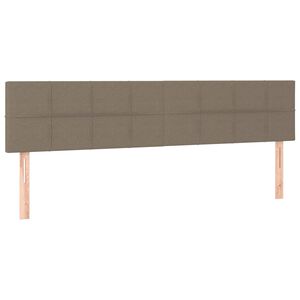 vidaXL Hoofdborden 200x5x78/88 cm stof taupe