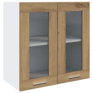 vidaXL Keukenbovenkast Lyon met glazen deur 60x31x60 cm artisanaal eiken