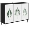 vidaXL Dressoir HANAU Zwart eiken 102 x 33 x 76 cm Bewerkt hout